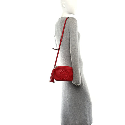 Pebbled Calfskin Small Soho Disco Bag Tabasco Red