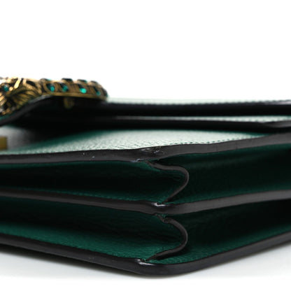 Pebbled Calfskin Small Dionysus Shoulder Bag Emerald