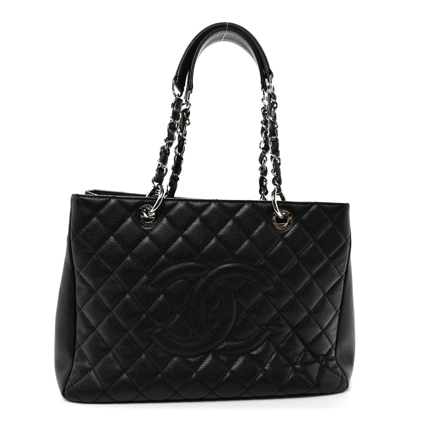 Caviar Quilted Grand Shopping Tote GST Black