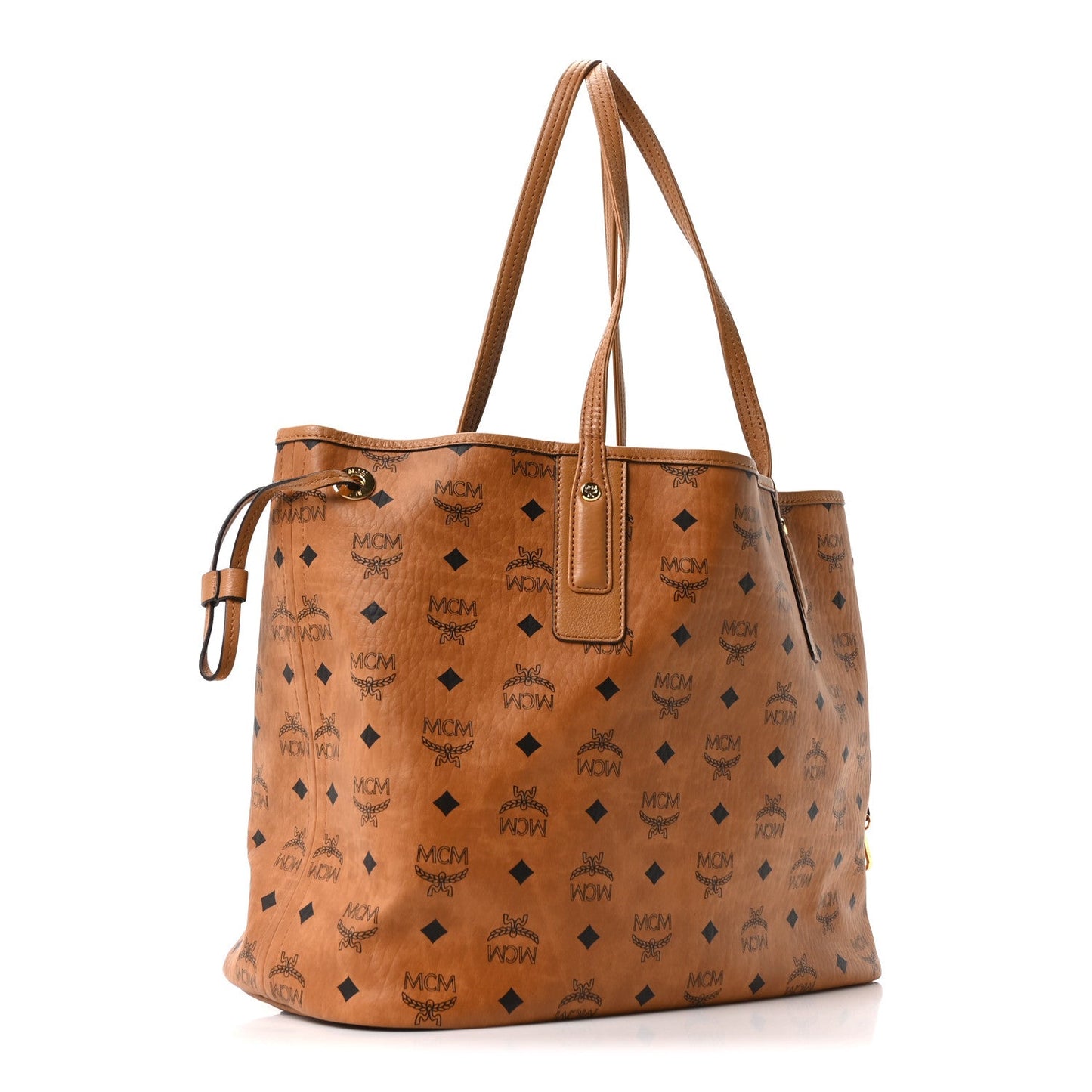 Visetos Medium Liz Reversible Shopper Tote Cognac