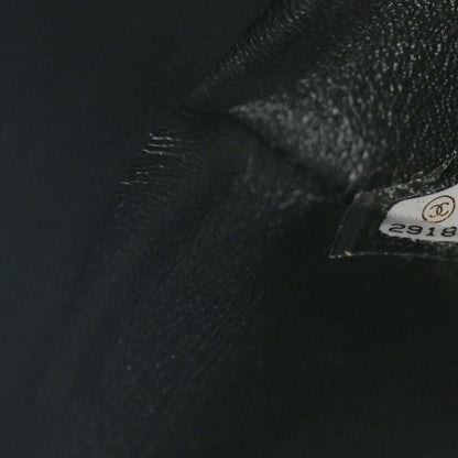 Lambskin Quilted Flap Clutch Black