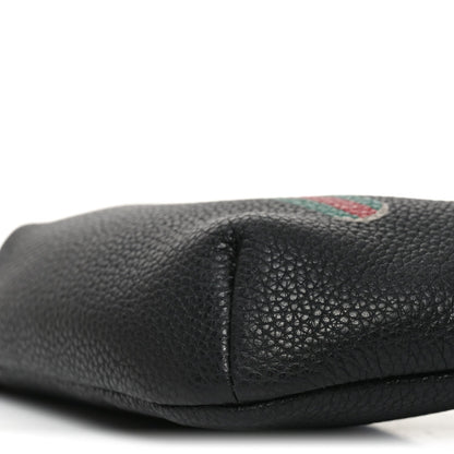 Grained Calfskin Small Logo Belt Bag Black