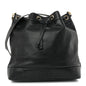 Caviar CC Drawstring Shoulder Bag Black