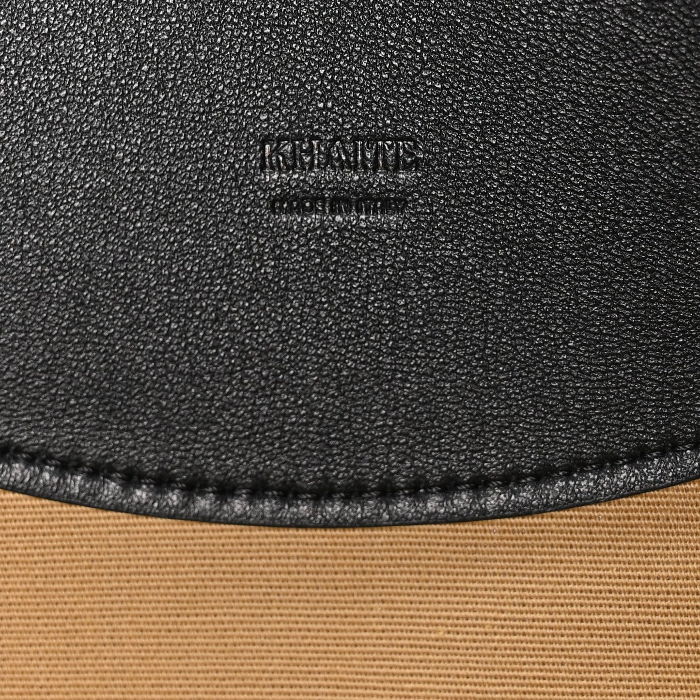 Canvas Calfskin Medium Lotus Tote Black Honey