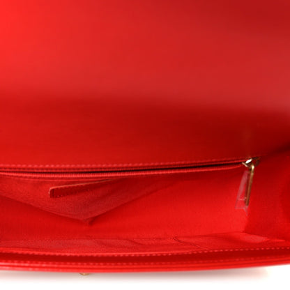 Lambskin Quilted New Medium Boy Flap Red