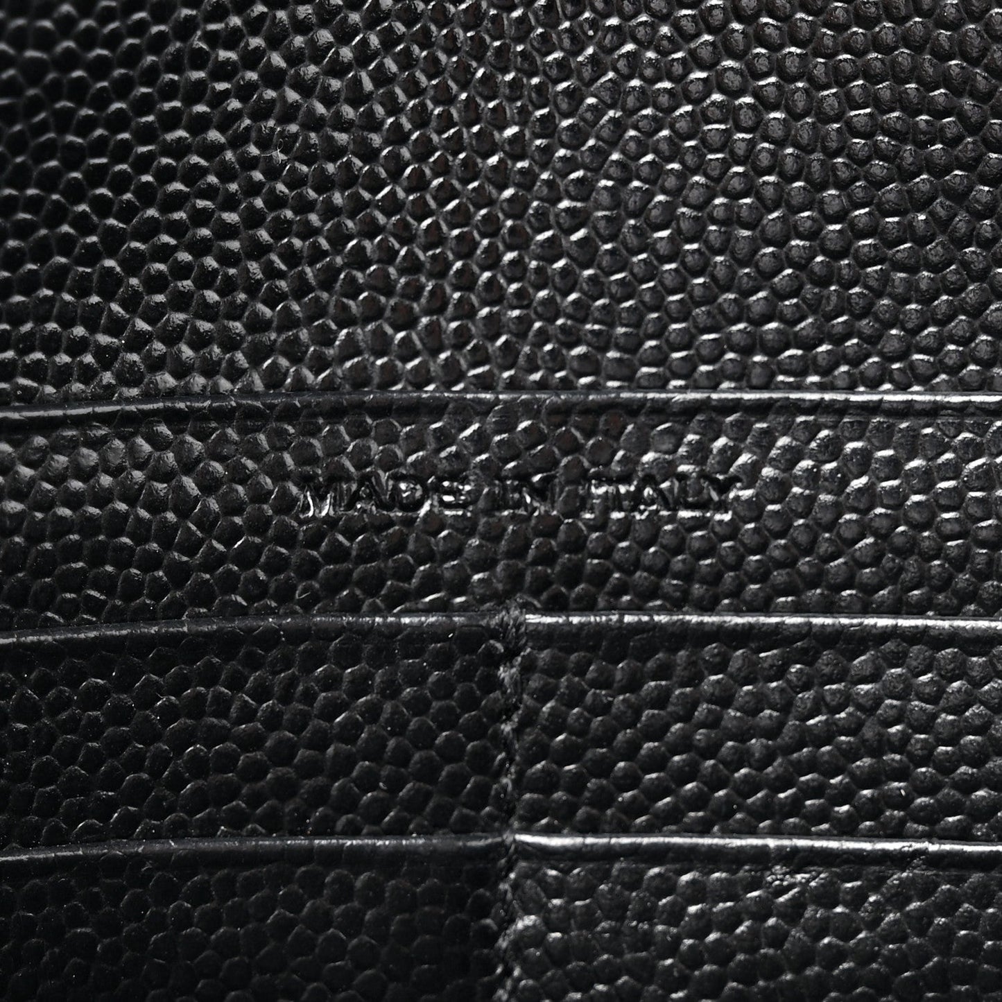 Grain De Poudre Matelasse Chevron Monogram Chain Wallet Black