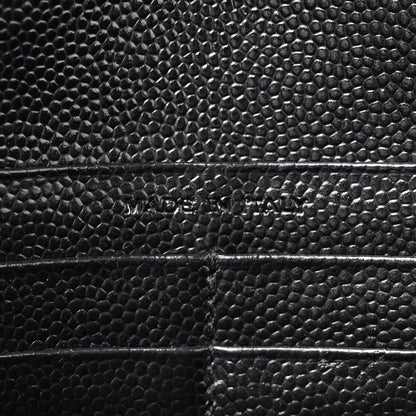 Grain De Poudre Matelasse Chevron Monogram Chain Wallet Black