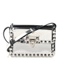 Mirror Calfskin Small Rockstud23 Shoulder Bag Silver