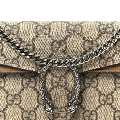GG Supreme Monogram Super Mini Dionysus Shoulder Bag Taupe