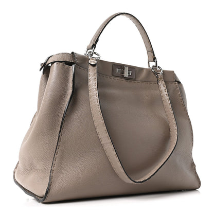 Cuoio Romano Selleria Large Peekaboo Iconic Satchel Corda