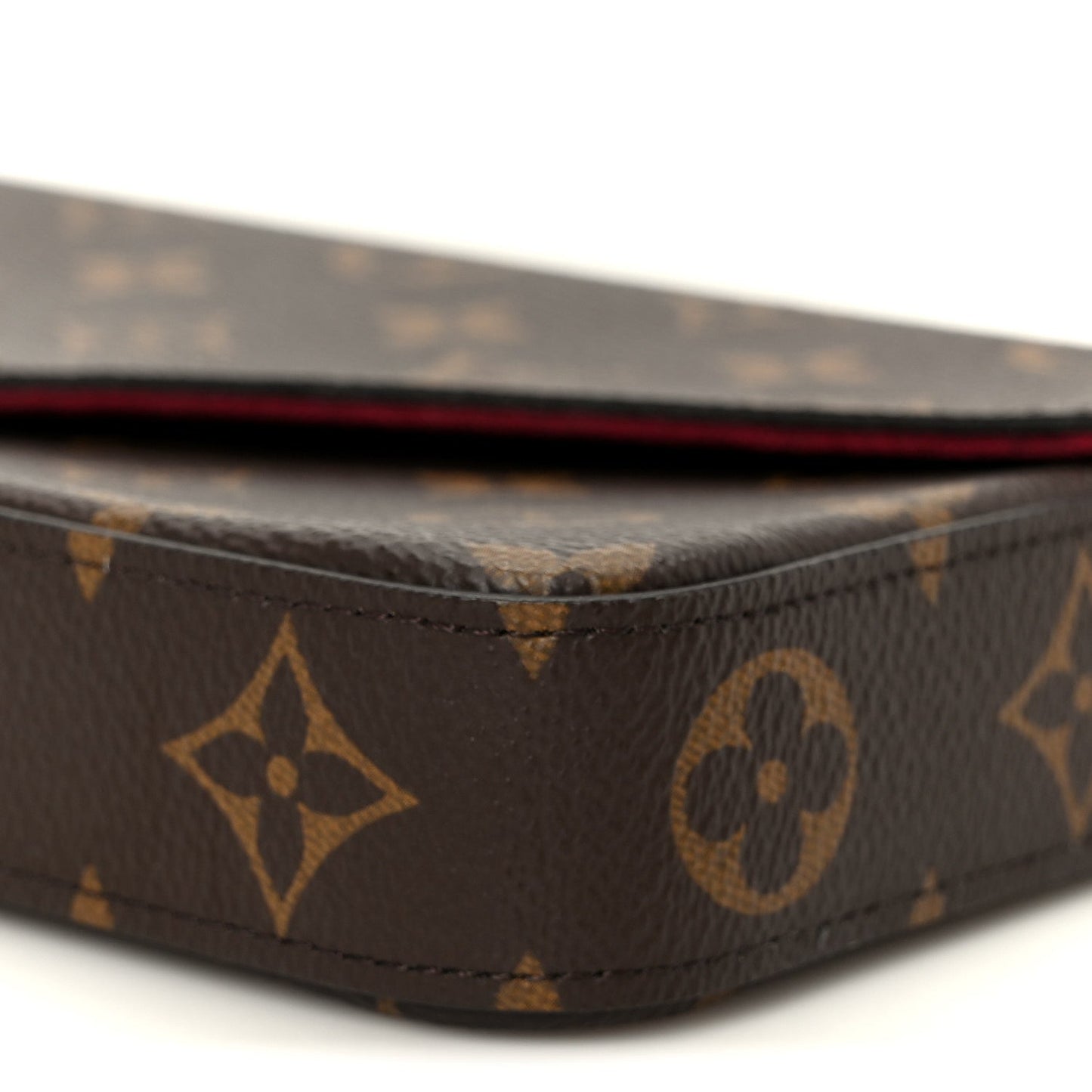 Monogram Pochette Felicie Chain Wallet Fuchsia