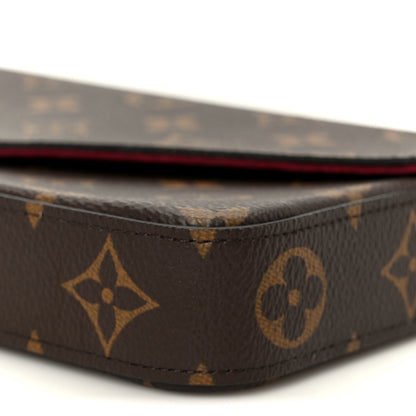 Monogram Pochette Felicie Chain Wallet Fuchsia