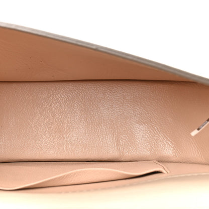 Calfskin Lambskin Quilted Studded Nile Bracelet Minaudiere Bag Pastel Grey