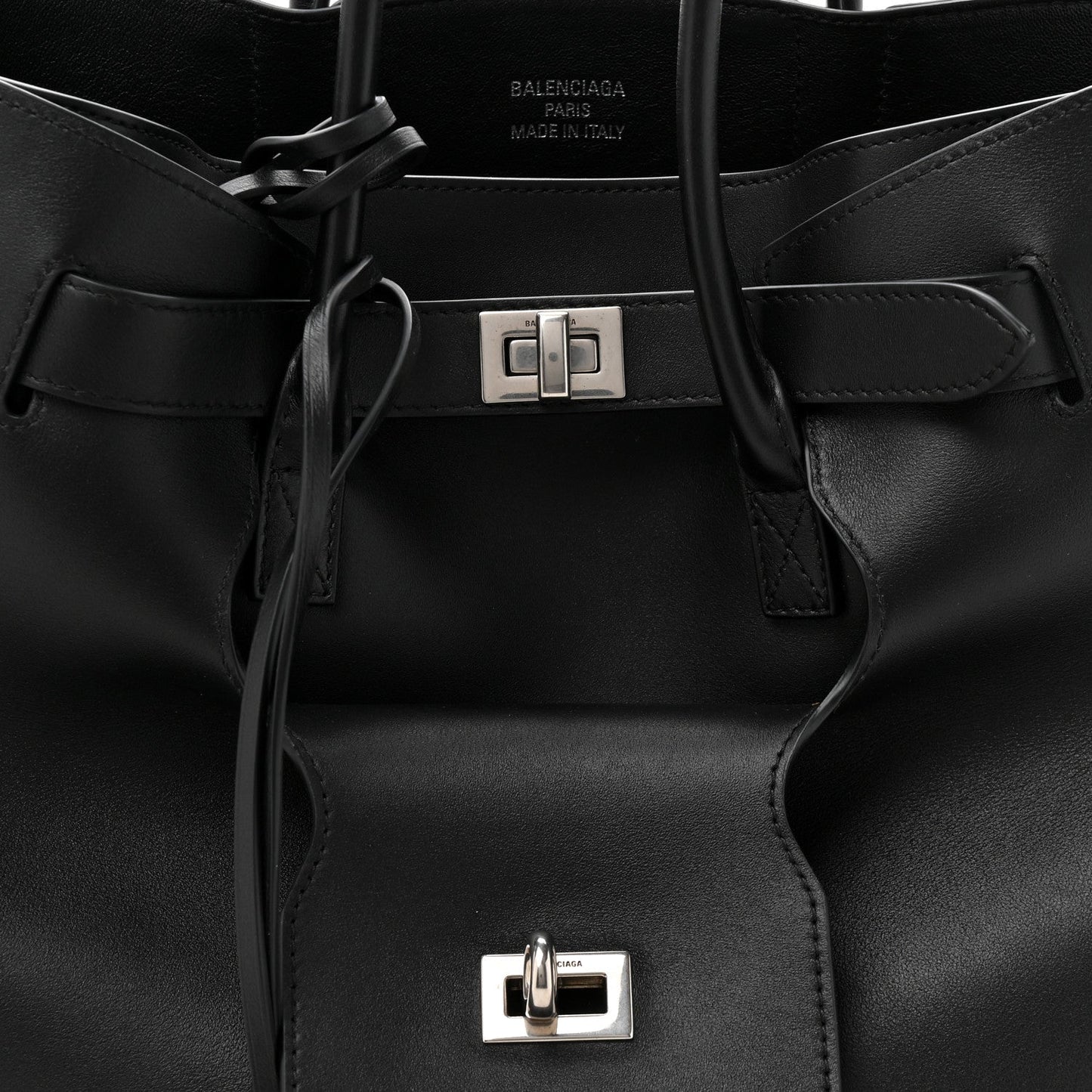 Smooth Calfskin Medium Bel Air Carry All Bag Black