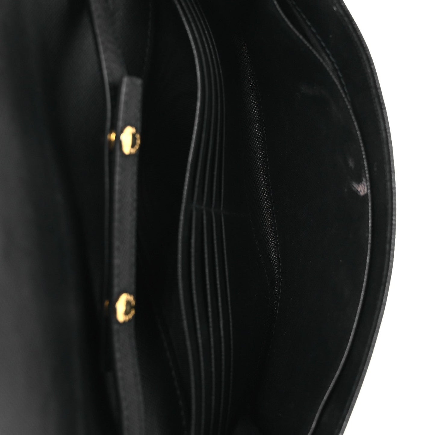 Saffiano Metal Large Chain Wallet Black