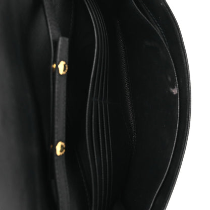 Saffiano Metal Large Chain Wallet Black