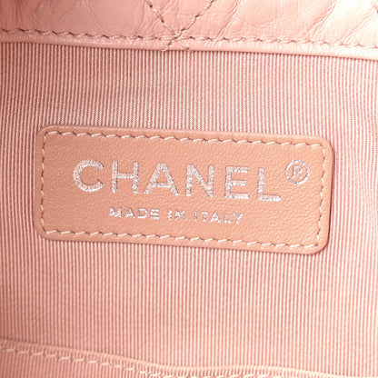 Aged Calfskin Quilted Small Gabrielle Backpack Pink