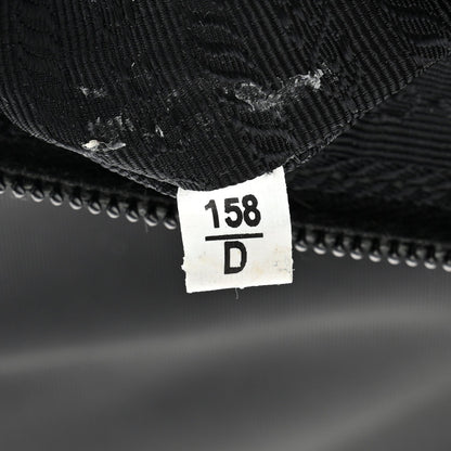 Tessuto Nylon Saffiano Flat Messenger Bag Black