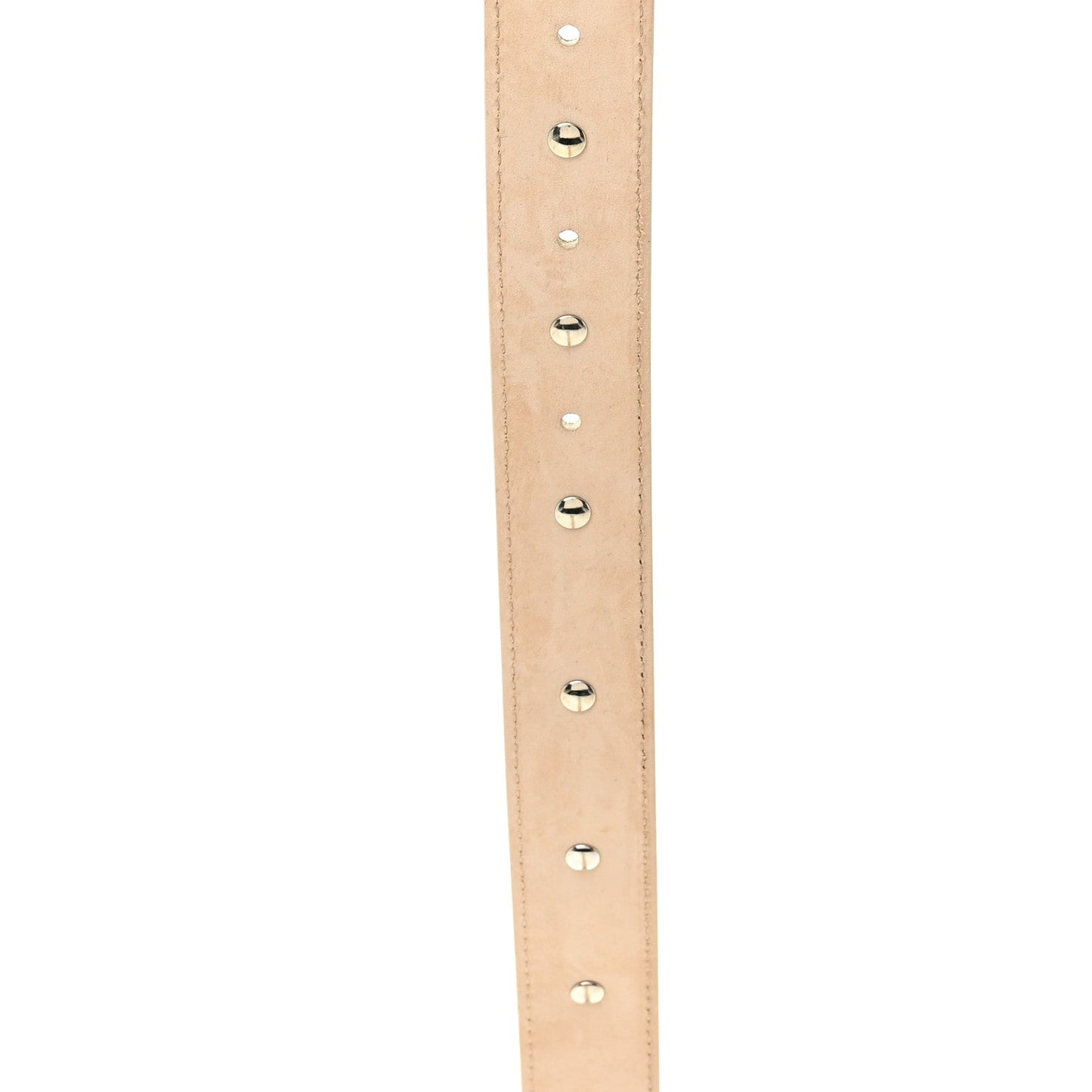 Calfskin Studded Benny Belt 80 32 Dark Ivory