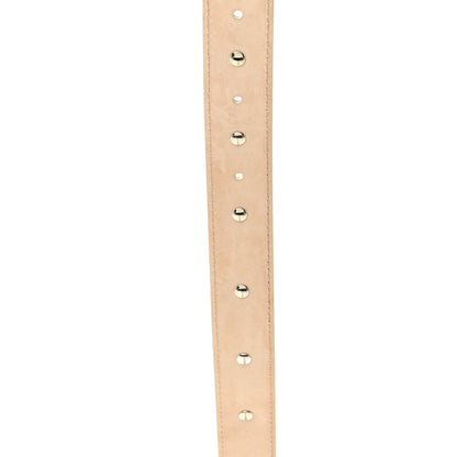 Calfskin Studded Benny Belt 80 32 Dark Ivory