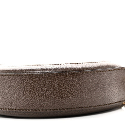 GG Supreme Monogram Web Mini Ophidia Round Shoulder Bag Brown