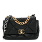 Lambskin Quilted Medium Chanel 19 Flap Black