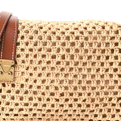 Raffia Side Trunk MM Natural Brown
