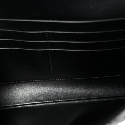 Nappa Intrecciato Long Andiamo Top Handle Clutch Black