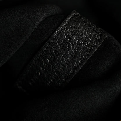 Grained Deerskin Bea Tote Black