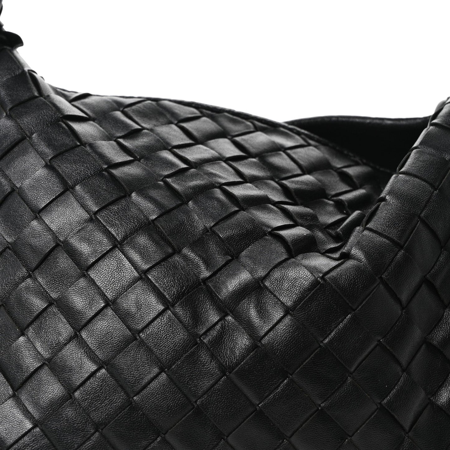 Calfskin Intrecciato Small Hop Black