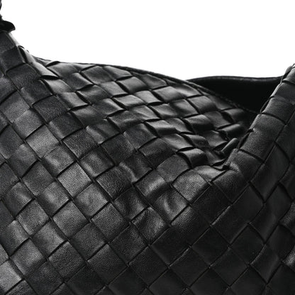 Calfskin Intrecciato Small Hop Black
