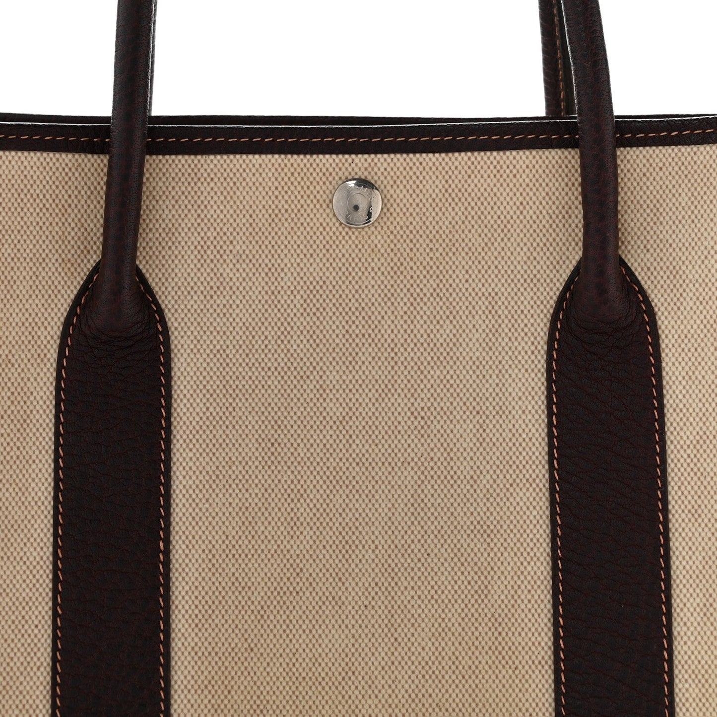 Buffle Skipper Toile Garden Party 36 MM Tote Marron Fonce
