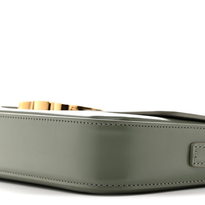 Shiny Calfskin Triomphe Shoulder Bag Celadon