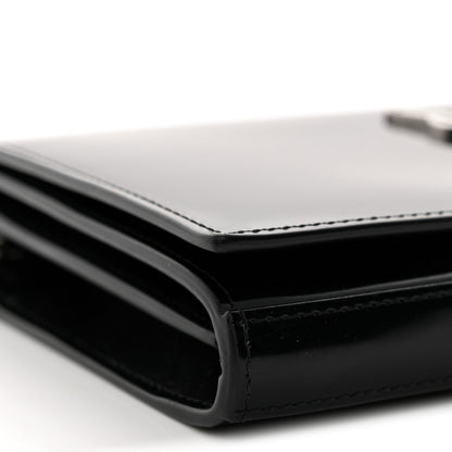 Glazed Calfskin Cassandre Wallet On Chain WOC Black