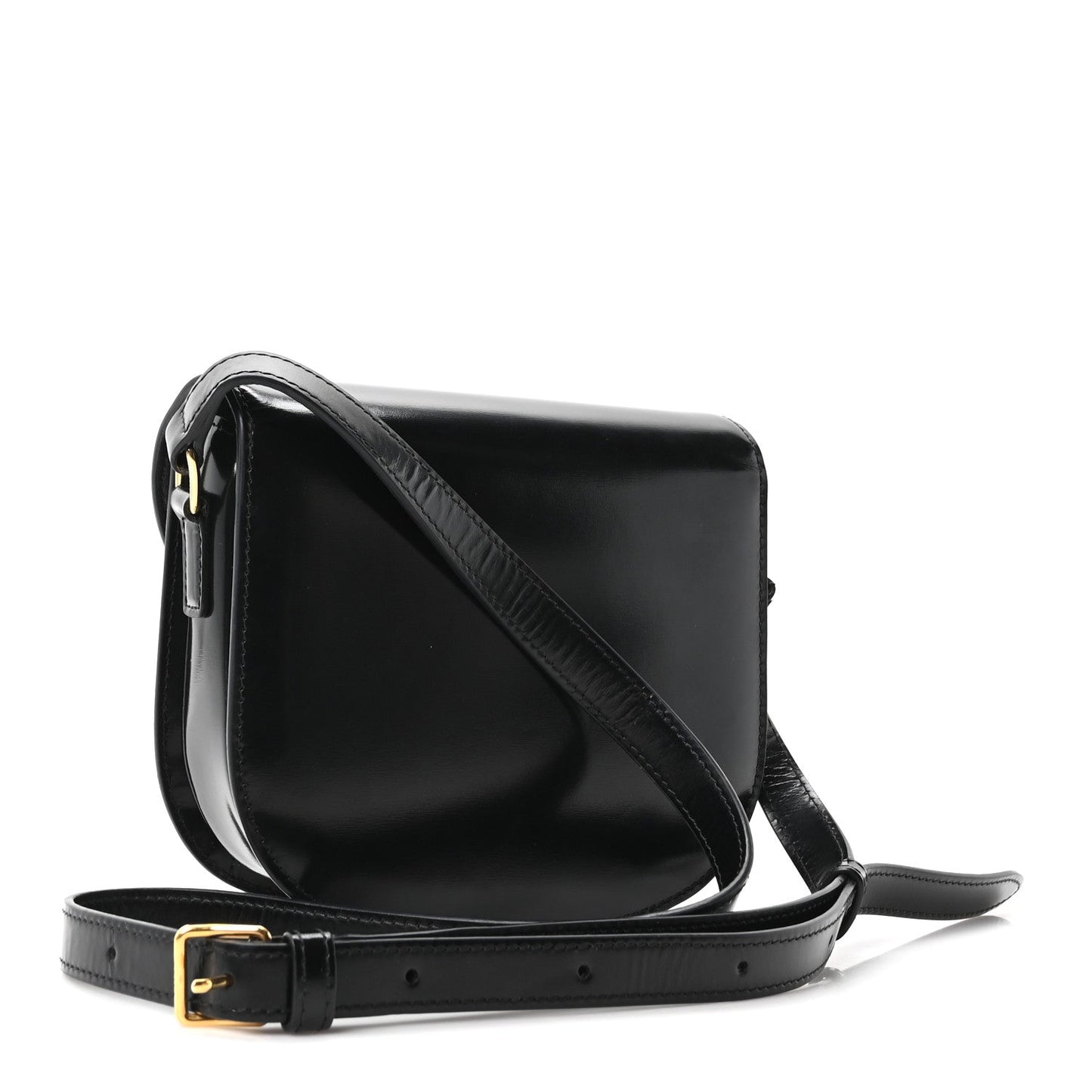 Shiny Calfskin Teen Besace Black