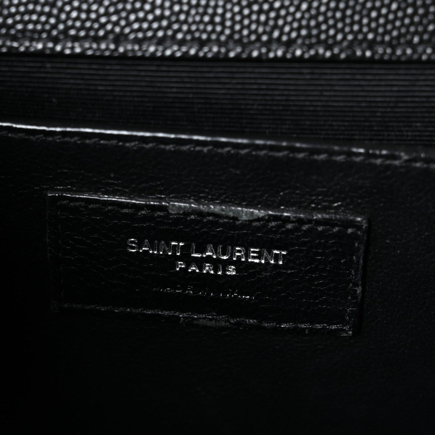 Grain De Poudre Textured Mixed Matelasse Triquilt Medium Monogram Satchel Black