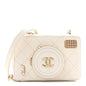Lambskin Quilted Coco Click Bag White