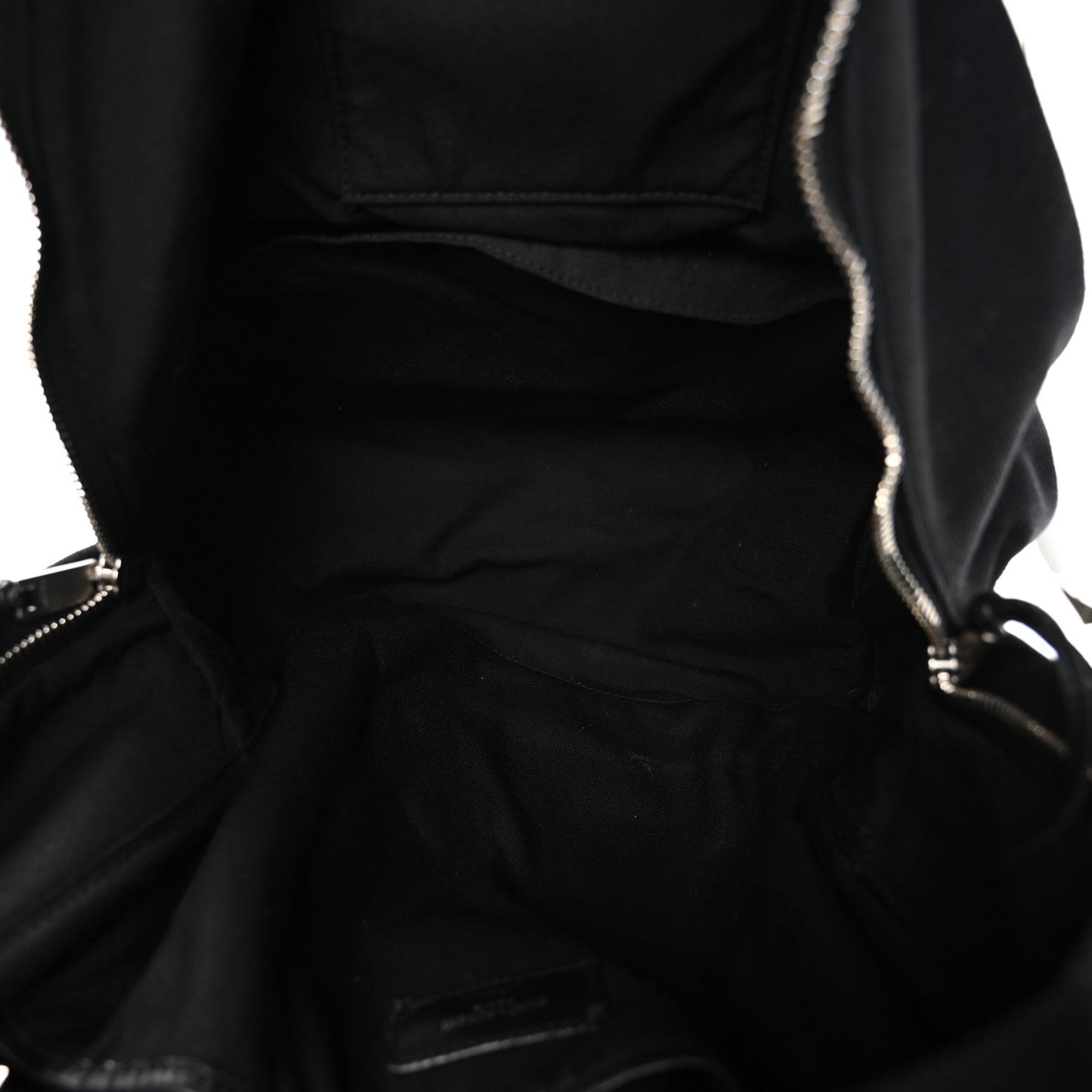 Canvas Signature Embroidered City Backpack Black