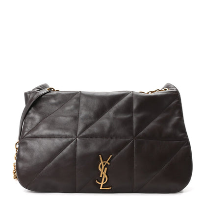 Lambskin Matelasse Monogram Large Jamie 4.3 Dark Sweet Chocolate