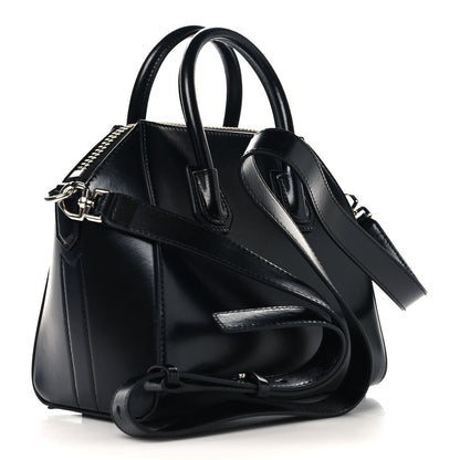 Shiny Lord Calfskin Mini Antigona Black