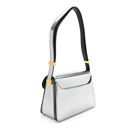 Metallic Calfskin Concerto Bag SIlver
