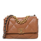 Lambskin Quilted Medium Chanel 19 Flap Brown