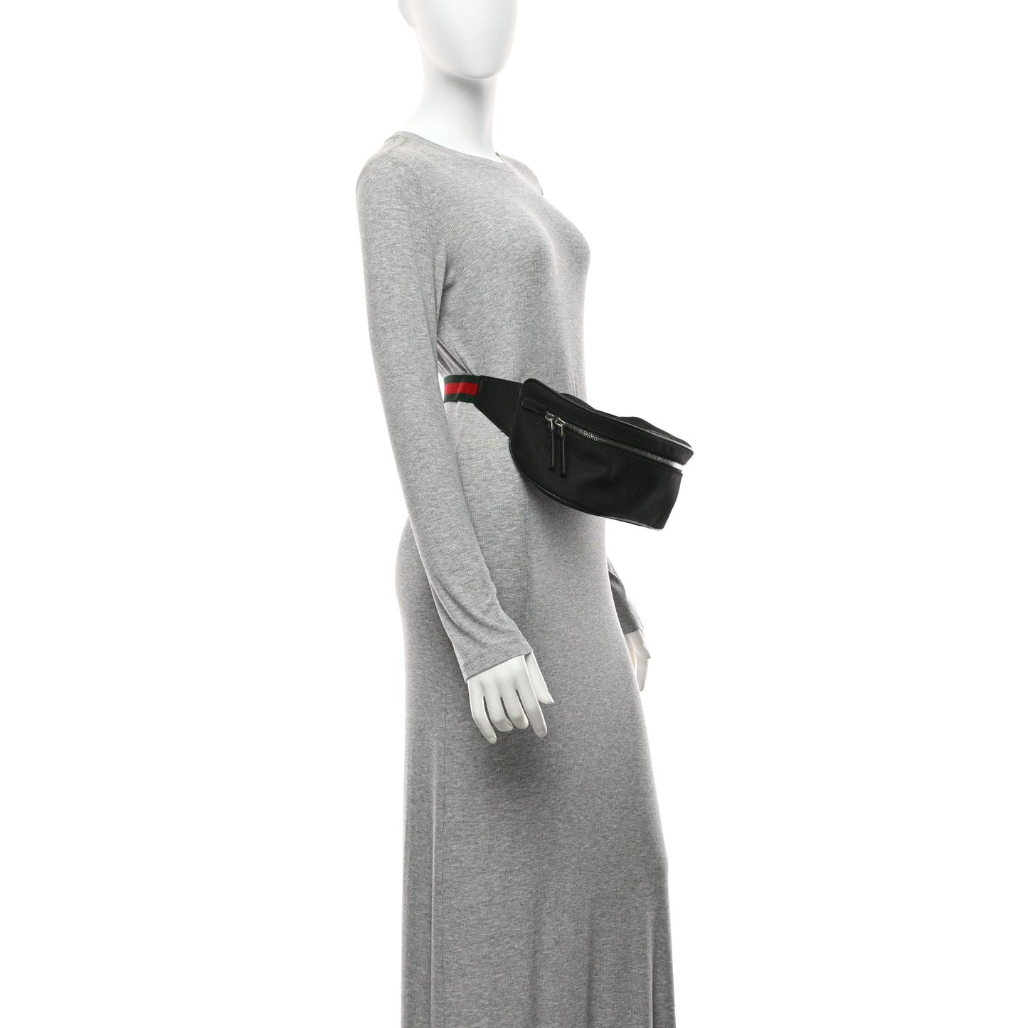Techno Canvas Web Large Belt Bag Black