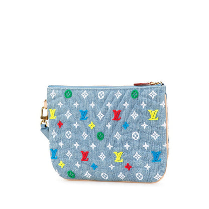 Louis Vuitton New Wave Monogram Denim Leather Shoulder Bag