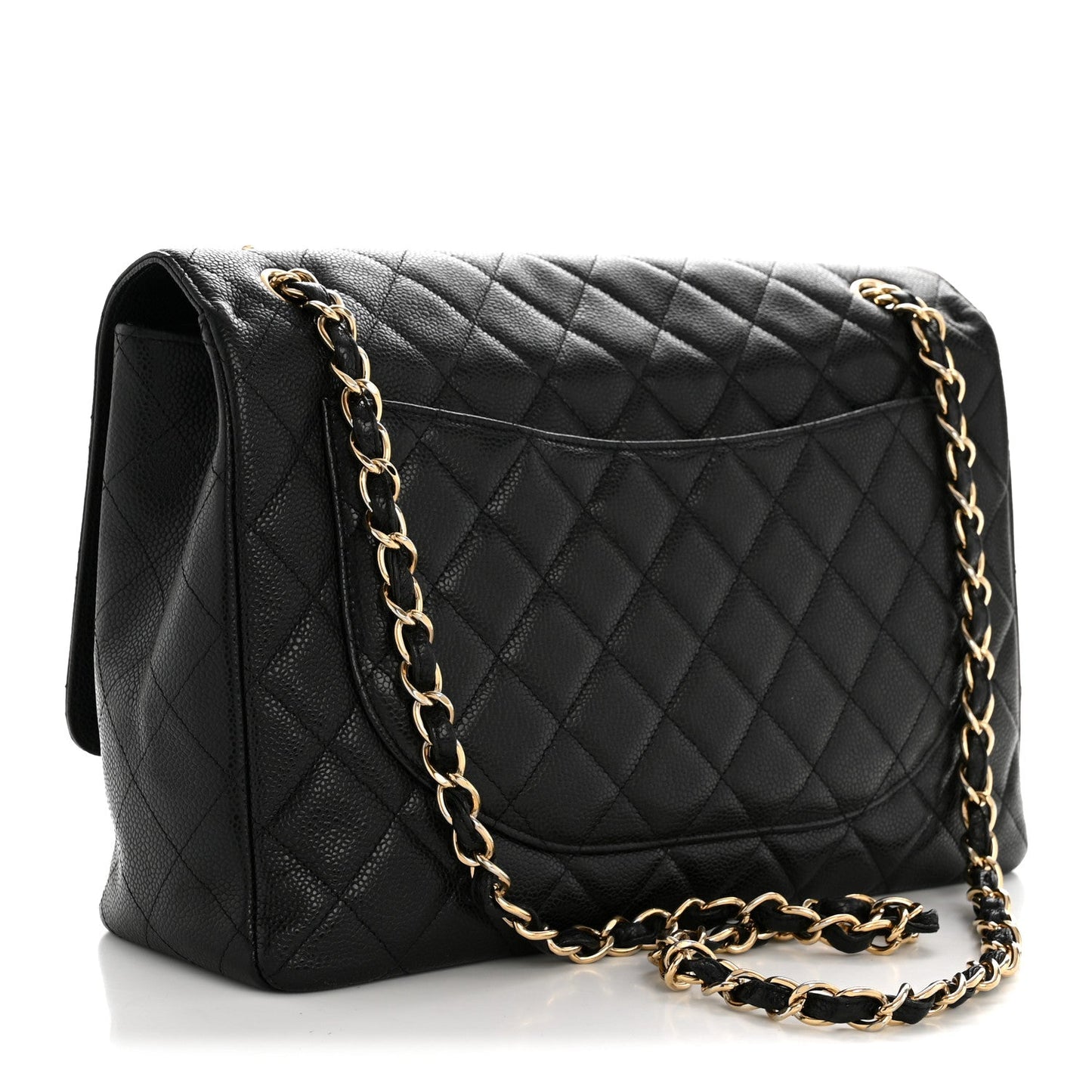 Caviar Maxi Single Flap Black