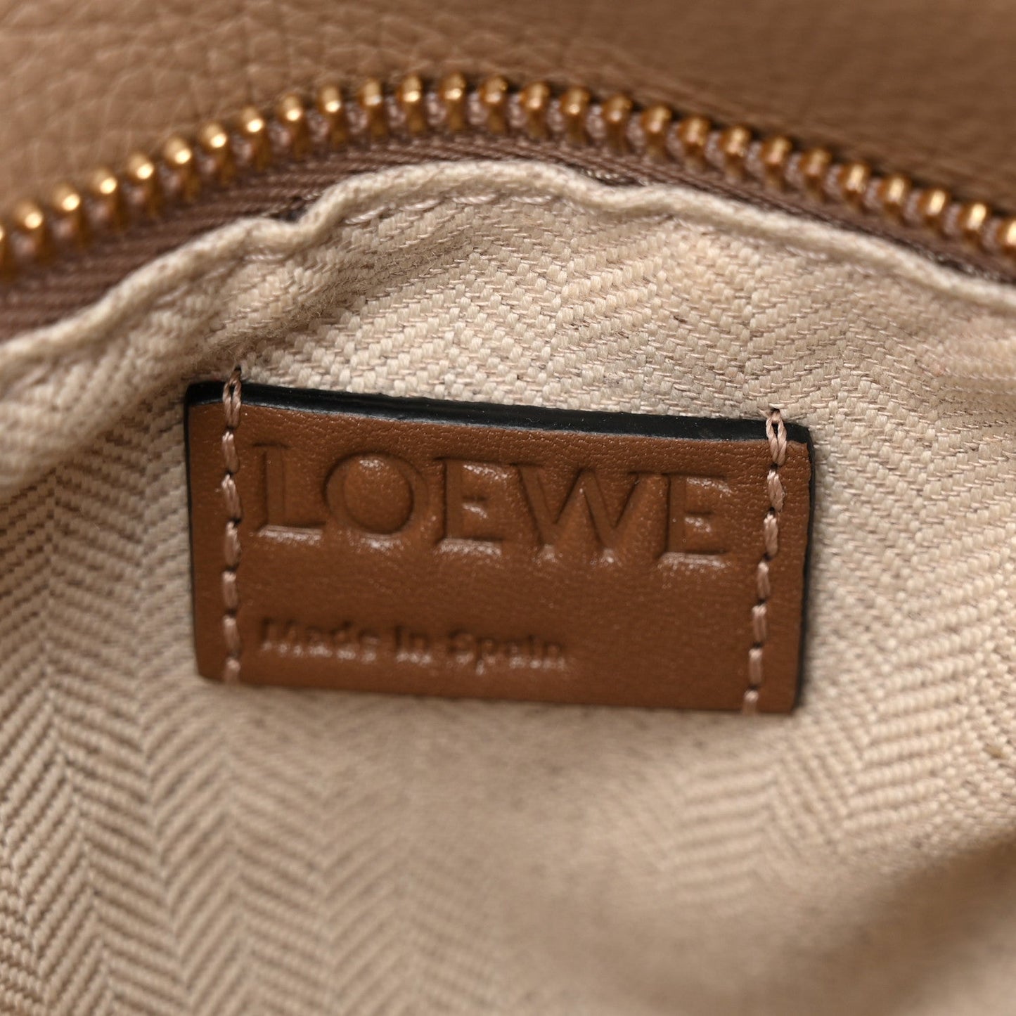 Grained Calfskin Small Puzzle Bag Sand Mink