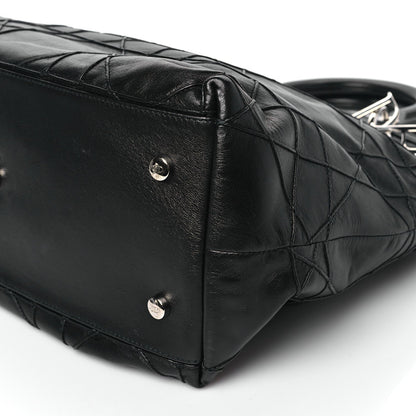 Lambskin Cannage Medium Granville Tote Black
