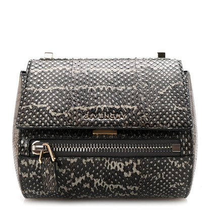 Elaphe Mini Pandora Box Crossbody Bag Beige