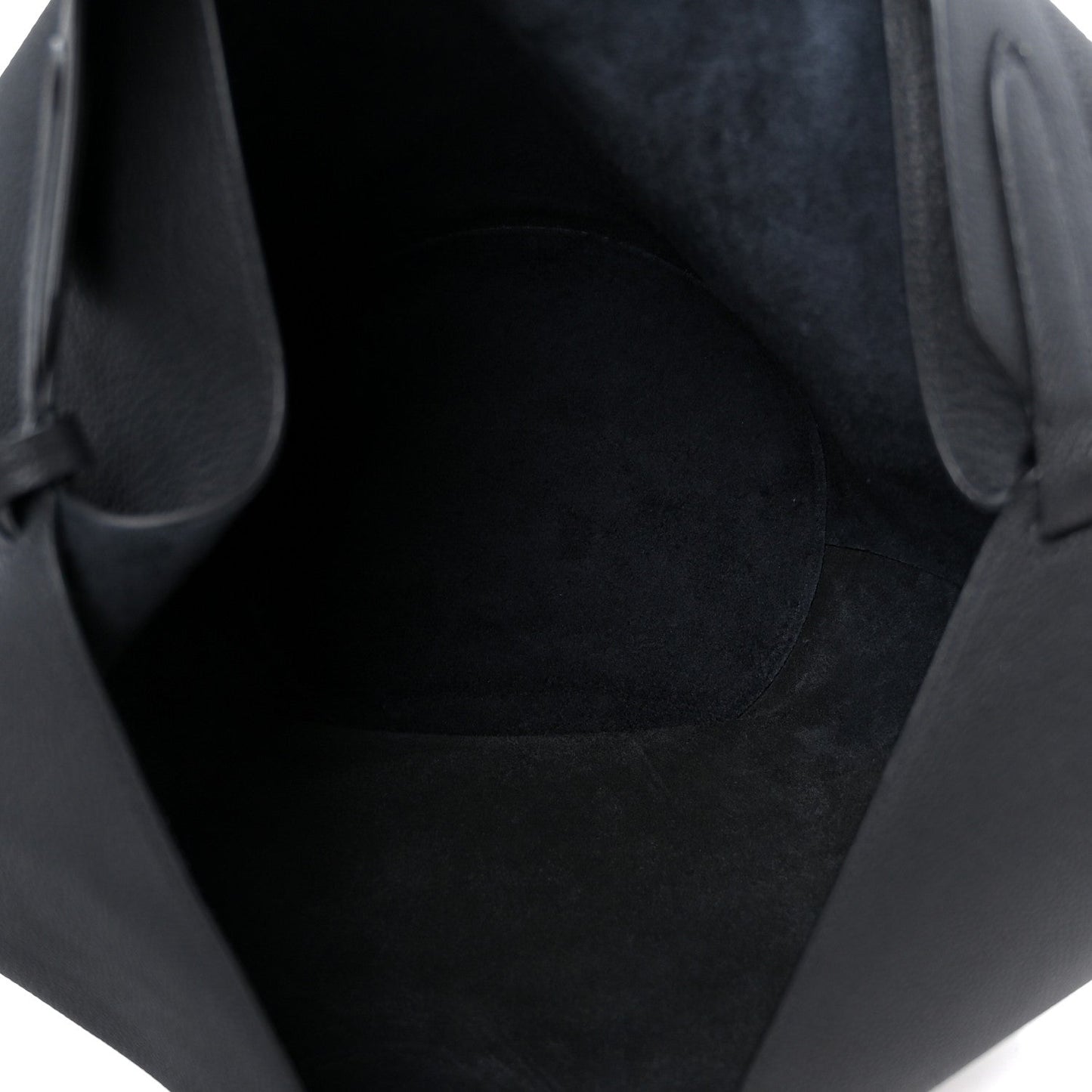 Pebbled Sport Calfskin Medium Lotus Tote Black