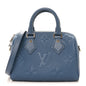 Metallic Empreinte Monogram Giant Speedy Bandouliere 20 Navy Nacre